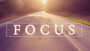 The word FOCUS in