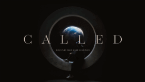 A person sits in a circular window looking out at Earth in space, with the text "CALLED: DISCIPLES WHO MAKE DISCIPLES.