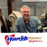 Smiling hosts on Heartfelt Radio 91.9 FM WKJA, Lakeview Christian Church's community-focused station, share warm